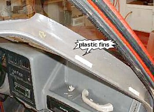 Dodge Dakota door post and headliner trim