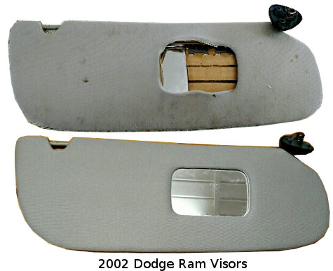 2002 Dodge Ram visors dodge ram visors