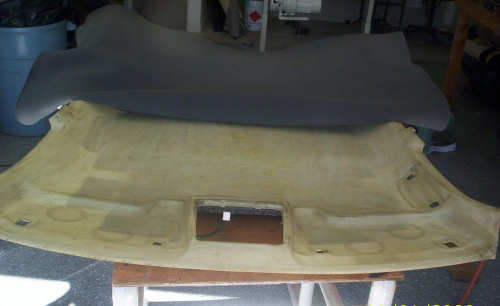 placing the headliner material