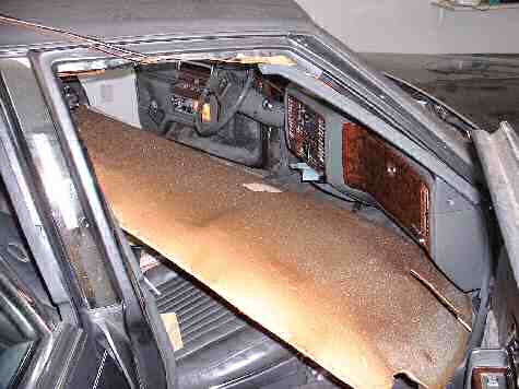 Removing the headliner board from the Cadillac Fleetwood